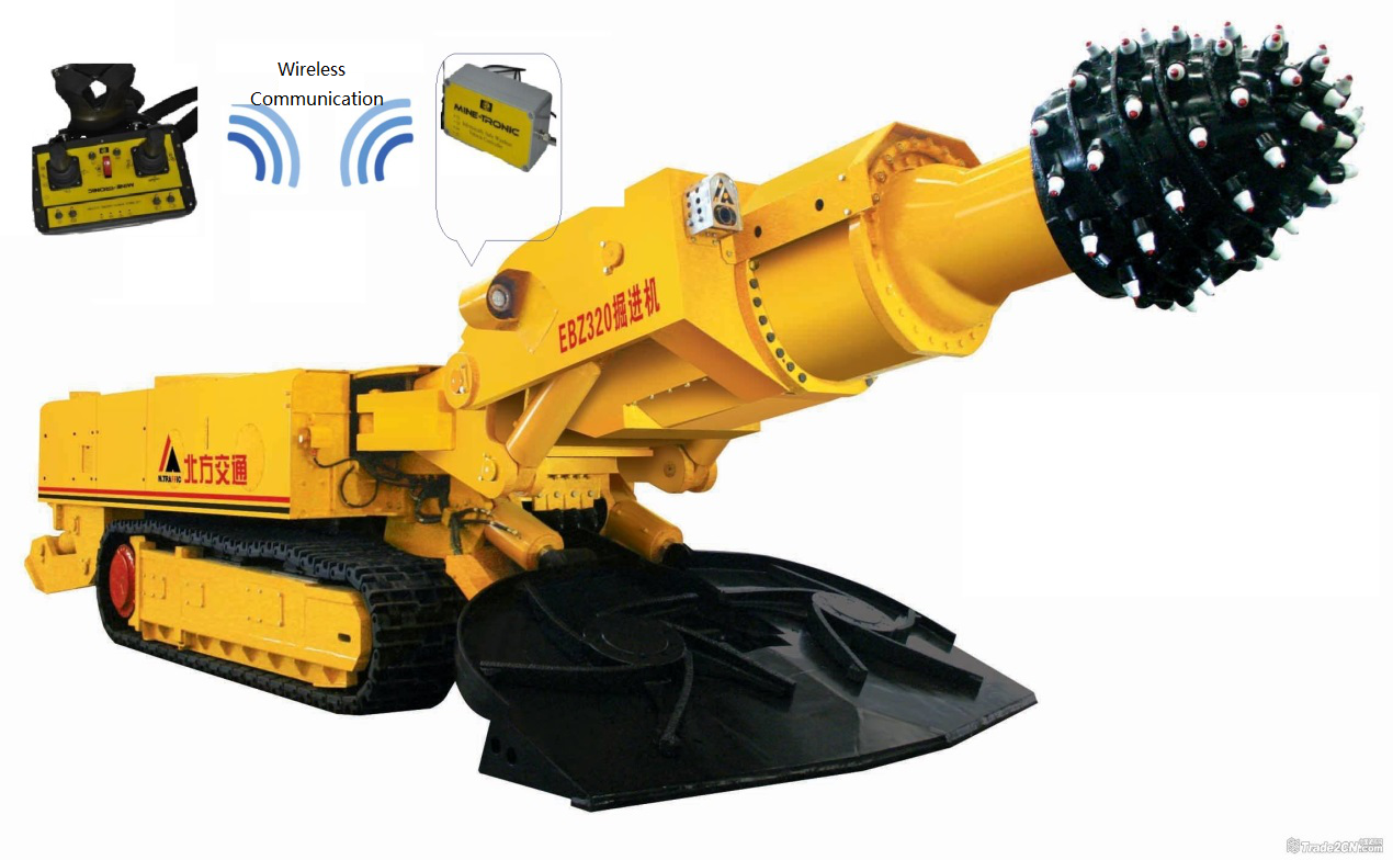 Remote control mining equipment_radio remote control system__roadheader_line of sight_underground mining_HOT Mining_kyle