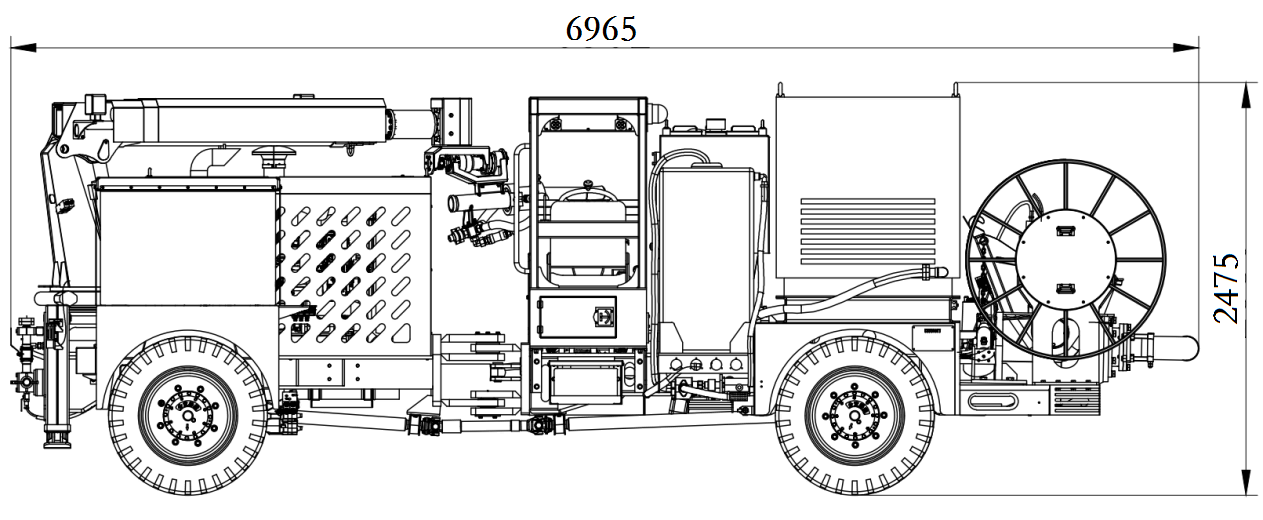 04-Wet Concrete Sprayer HUPS-20JT_traveling state_concrete spraying equipment_HOT Mining